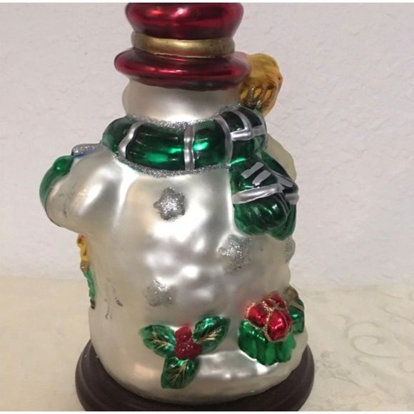 Blown Glass Snowman Figure Christmas Thomas Pacconi Classics - Picture 3 of 7